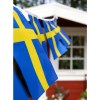 Girlang Sverigeflaggor - Swedish flag garland in fabric, 6 meters long. Perfect decoration for student, national day, midsummer or summer party. 