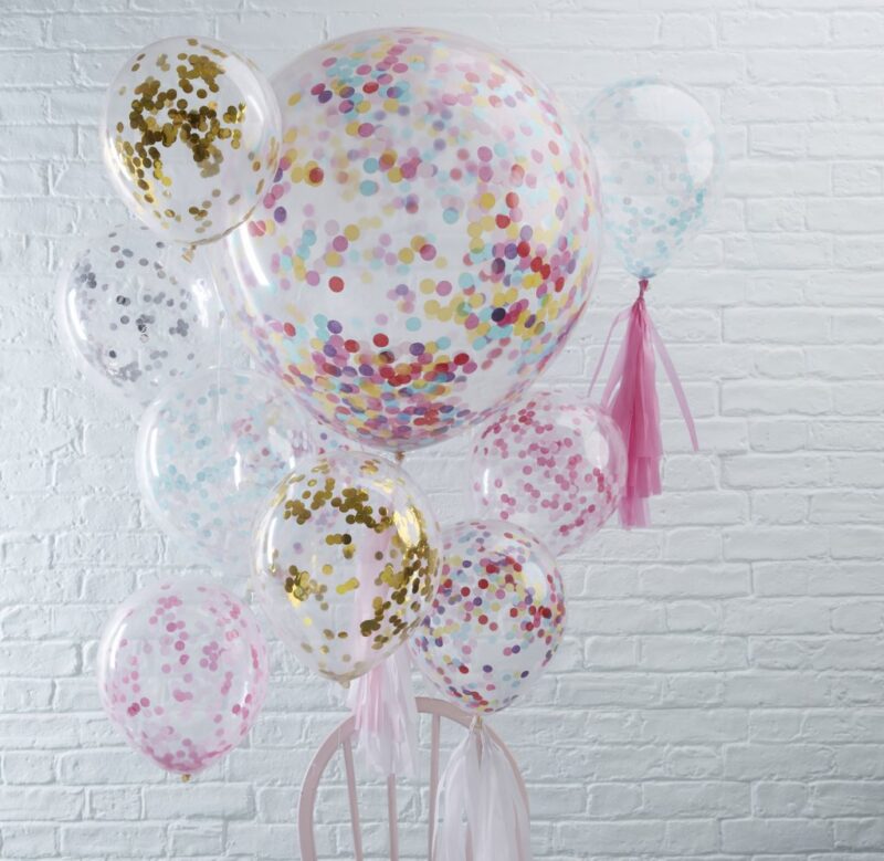 Confetti ballonnen goud - Afbeelding 3
