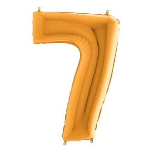 number balloon-gold-metallic-41cm-no7