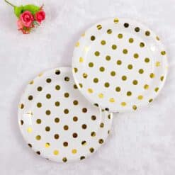 Plate dots gold