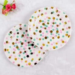 Plates dots and stars candles