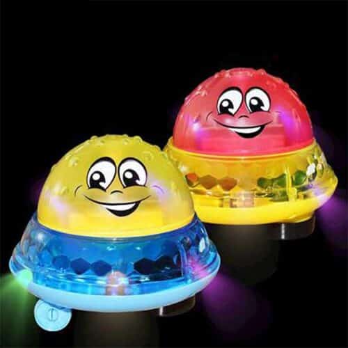Spray water toy glows in the dark