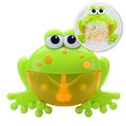 Musical frog with bubbles