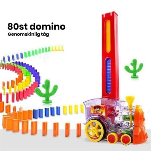 Electric domino train 80pcs