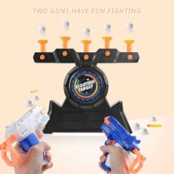 Skydespil med flydende bolde og legetøjspistoler Familiespil med to pistoler