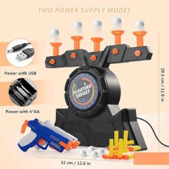 Shooting game with floating balls and toy gun family game with USB cable