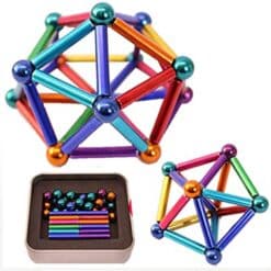 Magnetic construction toy multicolored