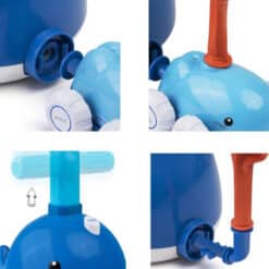 Air pressure powered toy Balloon Whale instructions