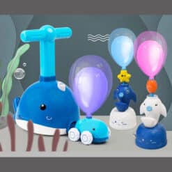 Air pressure powered toy Balloon whale