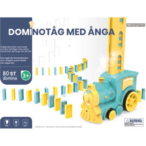 Elektrisk domino-tog med damp Svensk version