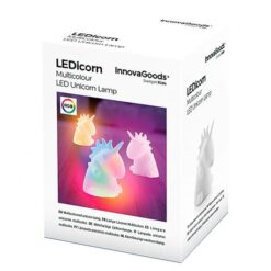 LED Unicorn flerfarvet enhjørning lampe emballage