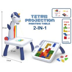 Pedagogiskt set med ritbord och projektor tetris bla storlek 1