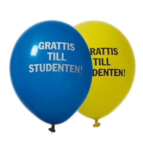 Studentballonger Grattis till studenten 8pack