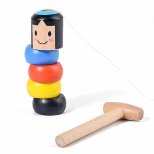 Magical unbreakable wooden toy man