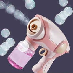 Bubble machine for soap bubbles with smoke pink 13