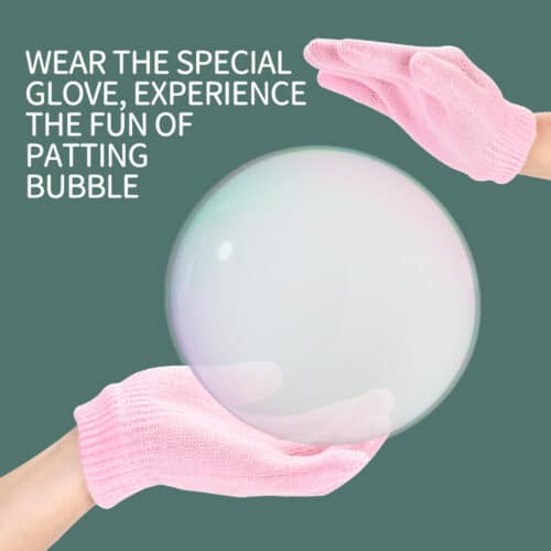Bubble machine for soap bubbles with smoke gloves