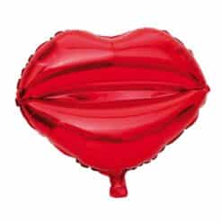 Folieballong Läppar röd