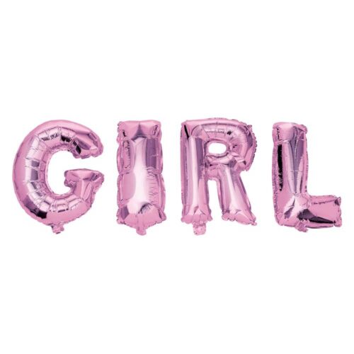 Folieballonger Girl rosa