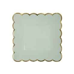 Plate large green lux