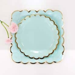 Plate small green lux 8pcs