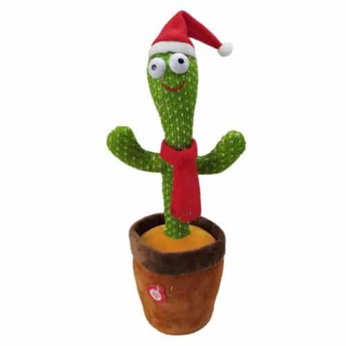 Dancing cactus with Santa's hat