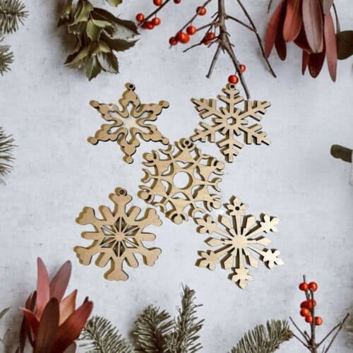 Christmas tree decoration Snowflakes 5pcs