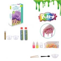 Neon colored create your own slime kit standard set