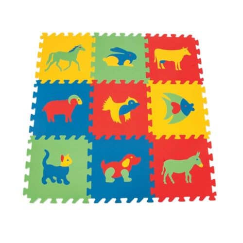 Playmat puzzle animal motifs