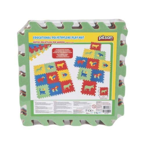 Playmat puzzle animal motif box