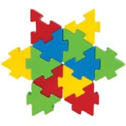 Puslespil til børn - geometriske former 128 brikker MODEL 4