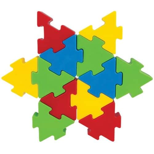 Pussel barn - geometriska former 128 stycken MODELL 4