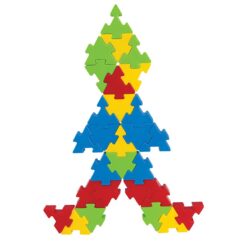 Puslespil til børn - geometriske former 128 brikker MODEL 2