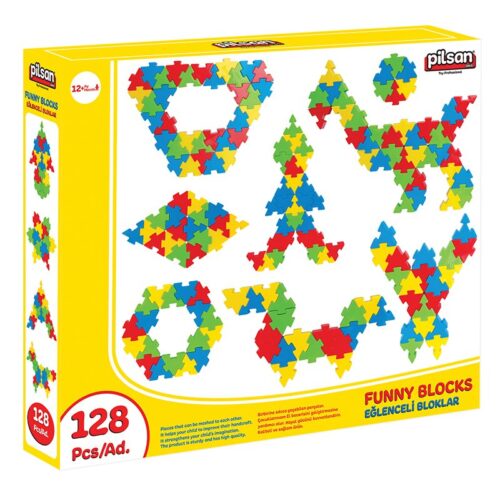 Puslespil til børn - geometriske former 128 brikker