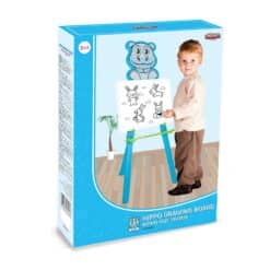 Whiteboard-børnesæt flodhest blå emballage