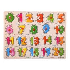 Wooden puzzle numbers