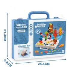 3D-puslespil byggekasse inklusive værktøj 249stk størrelse