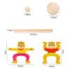 Balansspellen en torens bouwen met houten stapelrobots details