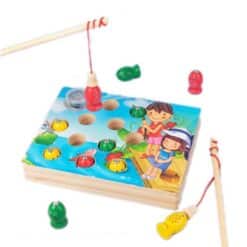 Wooden fishing game with music