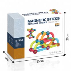 Magnetiske byggeklodser 52 dele forskellige former æske