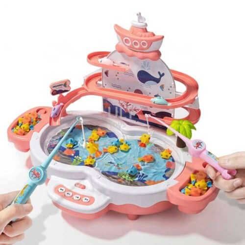 Water toys children fishing including music pink