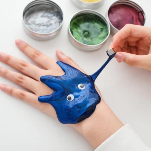 Magnetisk slim - kreativt og stressreducerende legetøj eksempel blå