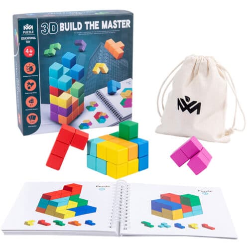 3d puzzle wood - educational toys 4 years+