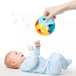Ball with rattle - baby toy 3m+ compact playing child