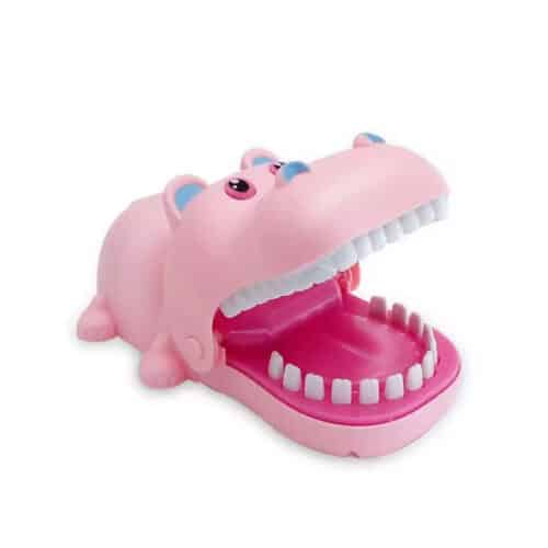 Hippo leksaker tandlakar spel med musik och ljus ROSA