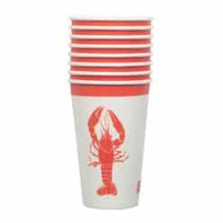 Crayfish slice table setting Large paper cups 8-pack