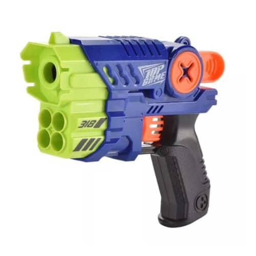 Toy gun with shot - outdoor toys children blue
