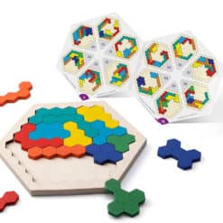 Hexagon Träpussel 1
