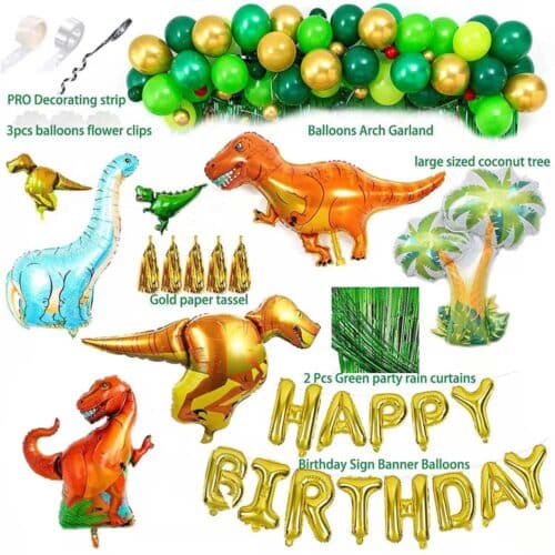 Balloon arch Dinosaur details 1