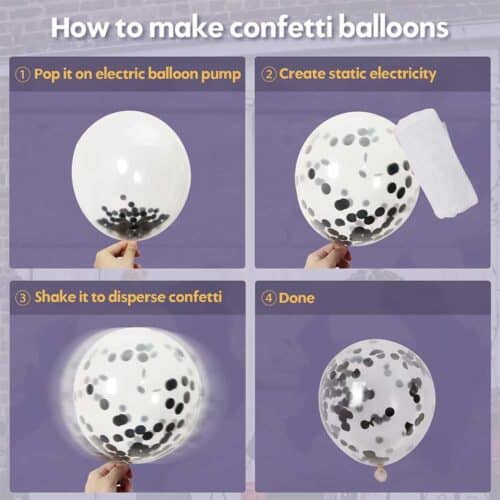 Ballongbage Halloween Konfetti instruktioner