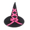 Heksehat med silkebånd pink